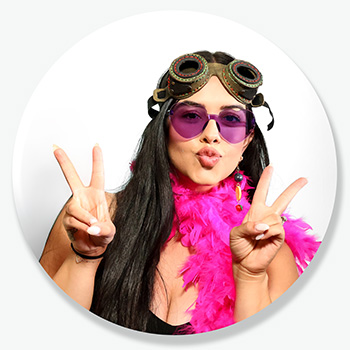 Destini enjoying the Snap Happy ABQ photo booth